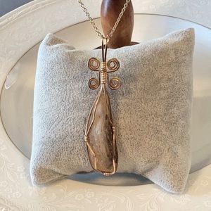 Quartz Wire Wrapped Pendant Necklace